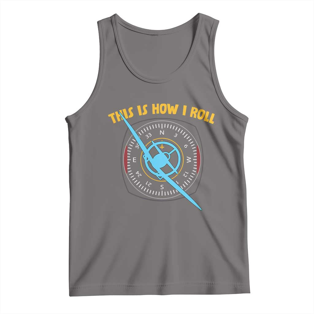 Funny Pilot Aviation Airplane Tank Top This Is How We Roll TS14 Deep Heather Print Your Wear