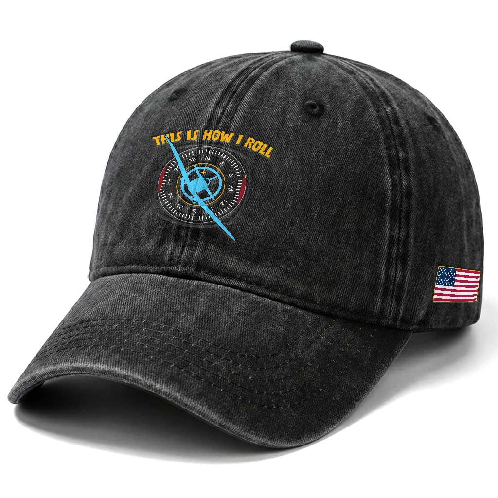 Funny Pilot Aviation Airplane Washed Cotton Baseball Cap This Is How We Roll TS14 Print Your Wear