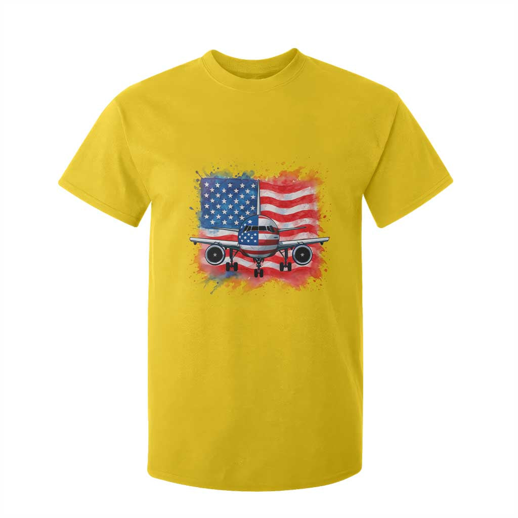 Pilot Airplane Patriotic American Flag Plane Aviation T Shirt For Kid TS14 Daisy Print Your Wear