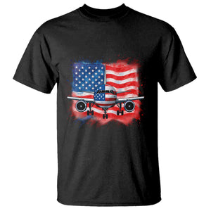 Pilot Airplane Patriotic American Flag Plane Aviation T Shirt TS14 Black Print Your Wear