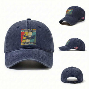 Funny Aviation Pilot Washed Cotton Baseball Cap Be Nice I Might Be Your Piolot Someday TS14 Washed Cap Universal Fit Navy Print Your Wear