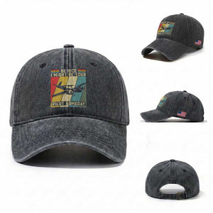 Funny Aviation Pilot Washed Cotton Baseball Cap Be Nice I Might Be Your Piolot Someday TS14 Washed Cap Universal Fit Dark Gray Print Your Wear