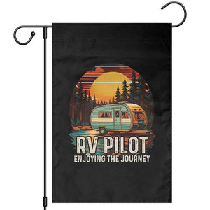 RV Pilot Enjoying The Journey Garden Flag Funny Camping Lover TS14 Black Print Your Wear