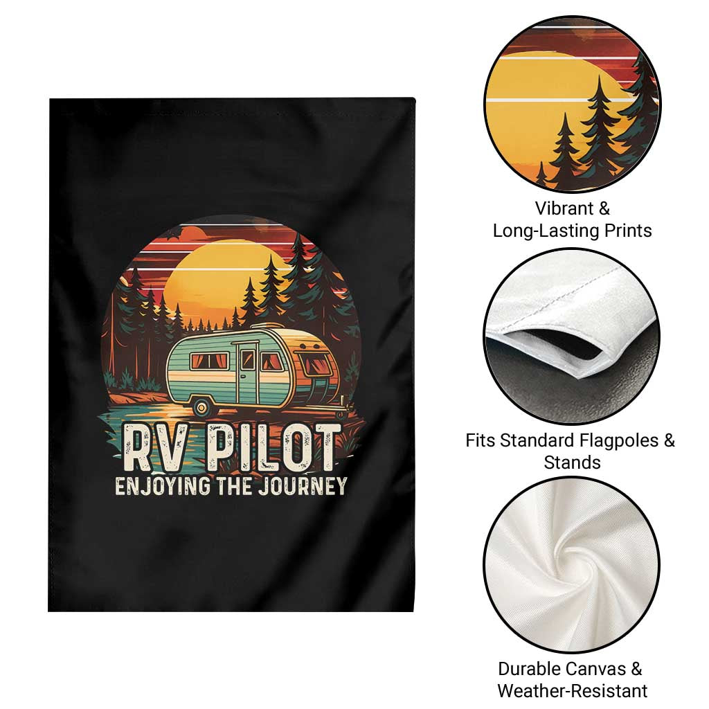 RV Pilot Enjoying The Journey Garden Flag Funny Camping Lover TS14 Print Your Wear