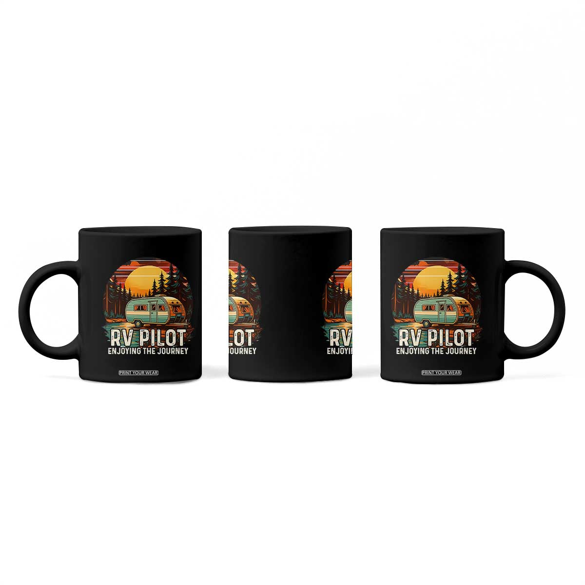 RV Pilot Enjoying The Journey Coffee Mug Funny Camping Lover TS14 Print Your Wear
