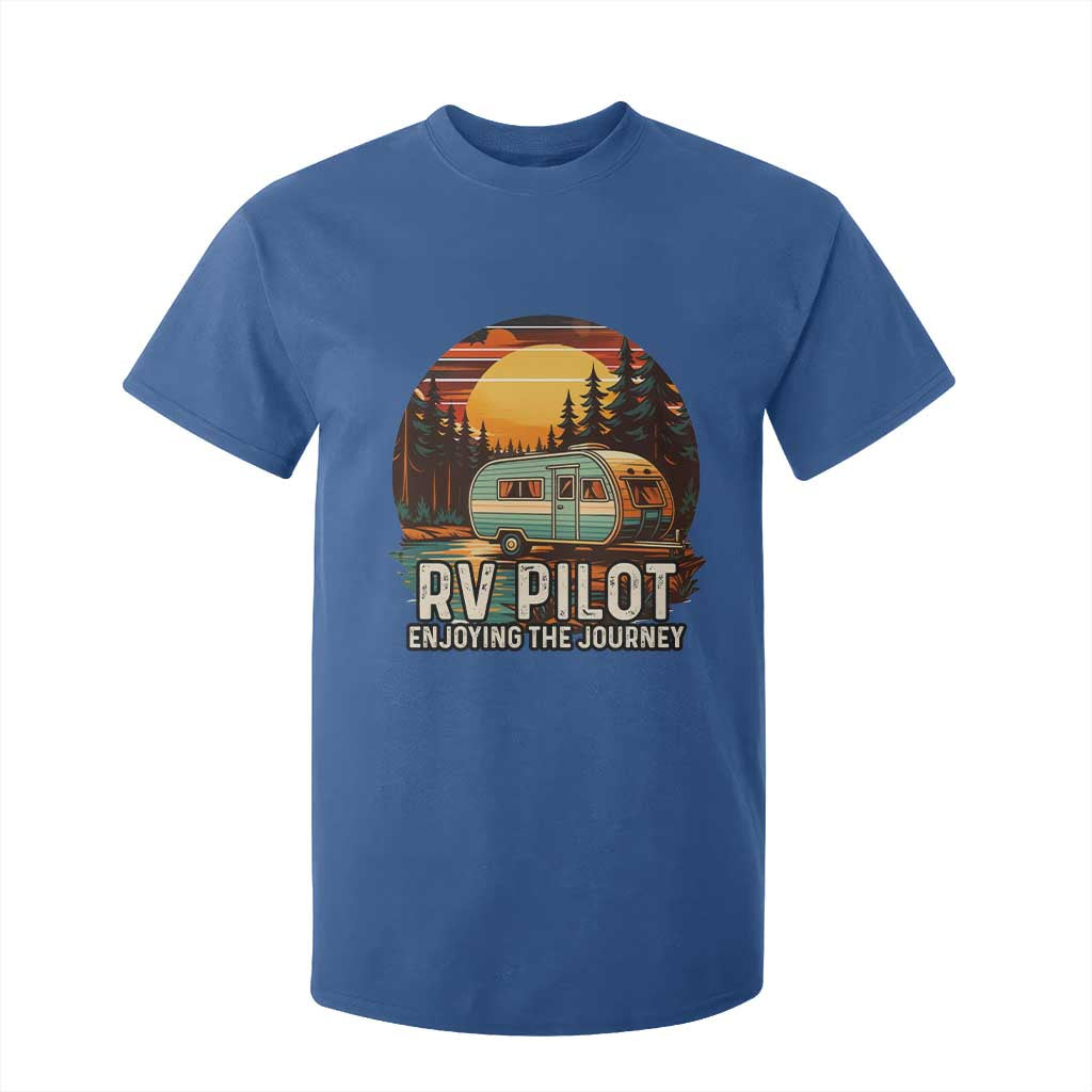 RV Pilot Enjoying The Journey T Shirt For Kid Funny Camping Lover TS14 Royal Blue Print Your Wear