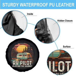 RV Pilot Enjoying The Journey Spare Tire Cover Funny Camping Lover TS14 Print Your Wear