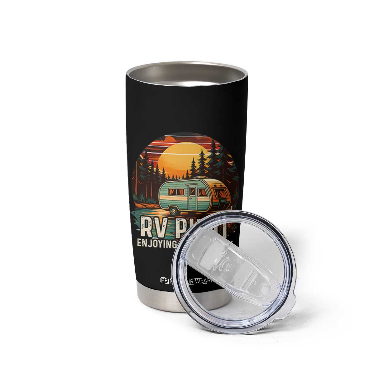 RV Pilot Enjoying The Journey Tumbler Cup Funny Camping Lover TS14 Print Your Wear