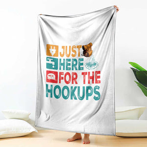 RV Camping Caravan Motorhome Throw Blanket Just Here For The Hookups TS14 Print Your Wear