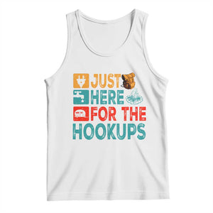 RV Camping Caravan Motorhome Tank Top Just Here For The Hookups TS14 White Print Your Wear