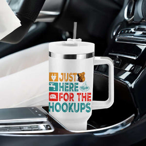 RV Camping Caravan Motorhome Tumbler With Handle Just Here For The Hookups TS14 Print Your Wear