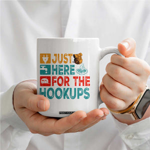 RV Camping Caravan Motorhome Coffee Mug Just Here For The Hookups TS14 Print Your Wear