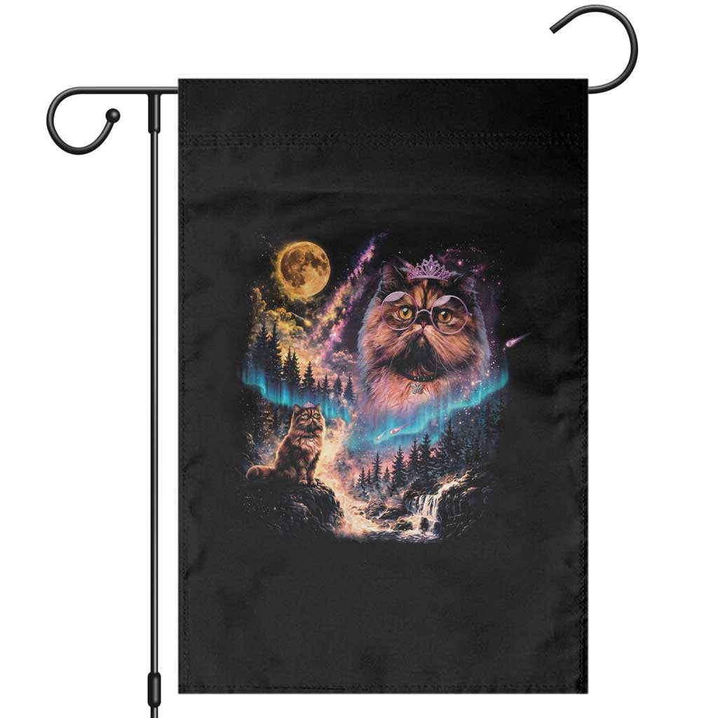 Princess Cat Howling at Moon 90's Nature Gift Garden Flag