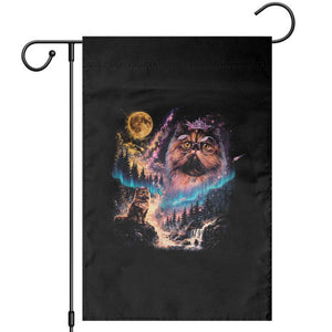 Princess Cat Howling at Moon 90's Nature Gift Garden Flag