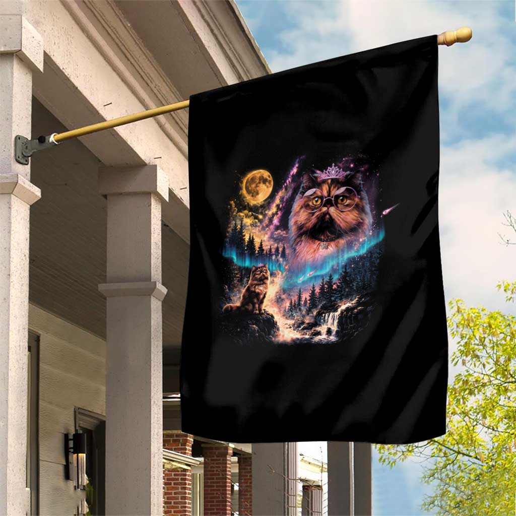 Princess Cat Howling at Moon 90's Nature Gift Garden Flag