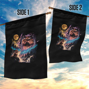 Princess Cat Howling at Moon 90's Nature Gift Garden Flag