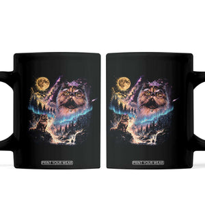 Princess Cat Howling at Moon 90's Nature Gift Coffee Mug