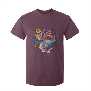 Princess Cat Howling at Moon 90's Nature Gift T Shirt For Kid