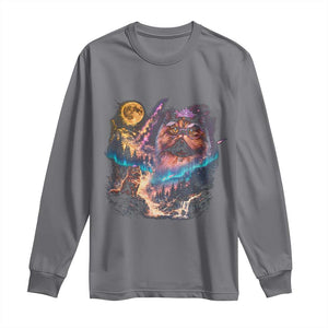 Princess Cat Howling at Moon 90's Nature Gift Long Sleeve Shirt