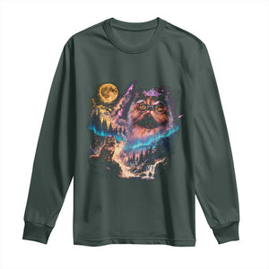 Princess Cat Howling at Moon 90's Nature Gift Long Sleeve Shirt