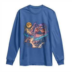 Princess Cat Howling at Moon 90's Nature Gift Long Sleeve Shirt
