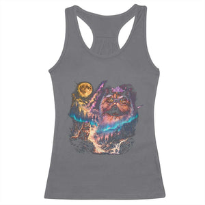Princess Cat Howling at Moon 90's Nature Gift Racerback Tank Top