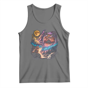 Princess Cat Howling at Moon 90's Nature Gift Tank Top