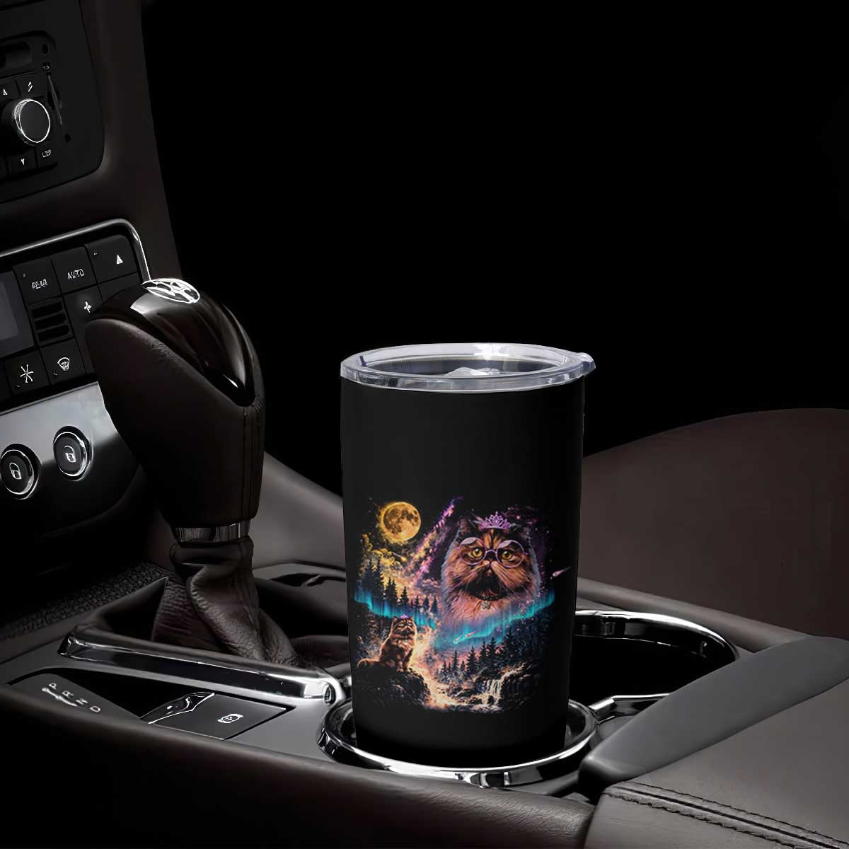 Princess Cat Howling at Moon 90's Nature Gift Tumbler Cup