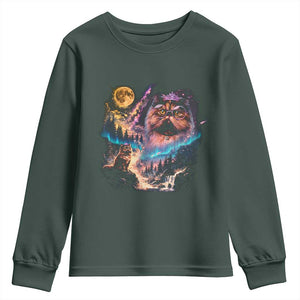 Princess Cat Howling at Moon 90's Nature Gift Youth Sweatshirt