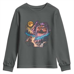 Princess Cat Howling at Moon 90's Nature Gift Youth Sweatshirt