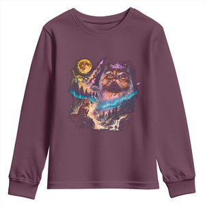 Princess Cat Howling at Moon 90's Nature Gift Youth Sweatshirt