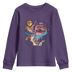 Princess Cat Howling at Moon 90's Nature Gift Youth Sweatshirt