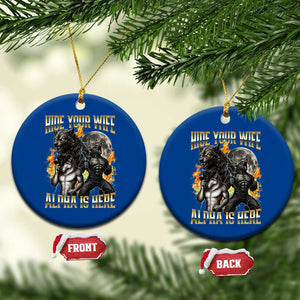 Hide Your Wife The Alpha is Here Ceramic Ornament Cringe Werewolf Alpha Meme Humor TS14 1pc Blue Print Your Wear