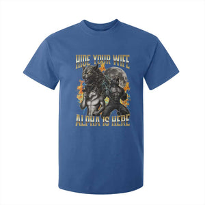 Hide Your Wife The Alpha is Here T Shirt For Kid Cringe Werewolf Alpha Meme Humor TS14 Royal Blue Print Your Wear