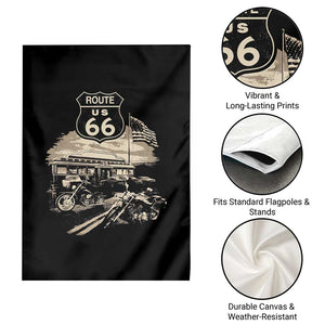 Route Highway 66 100 Year Centennial Motorcycle Americana Road Sign Garden Flag TS14 Print Your Wear