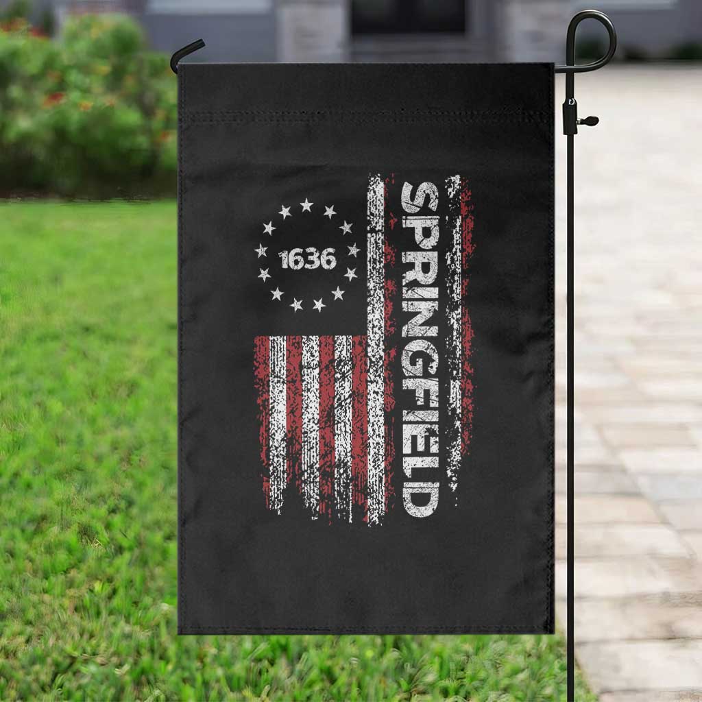 Springfield Massachusetts American Flag Established 1636 Garden Flag TS14 Print Your Wear