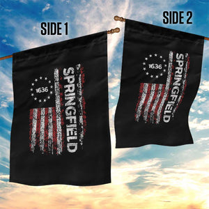 Springfield Massachusetts American Flag Established 1636 Garden Flag TS14 Print Your Wear