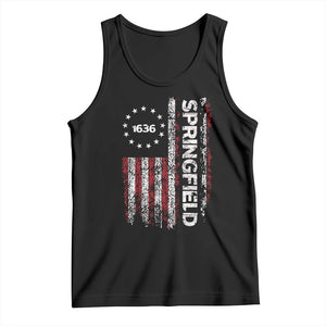 Springfield Massachusetts American Flag Established 1636 Tank Top TS14 Black Print Your Wear