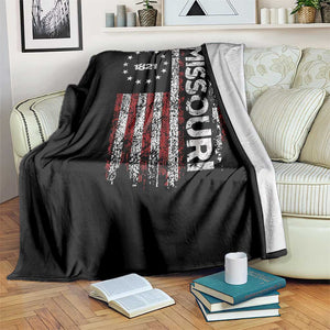 Missouri Missourian MO American Flag Established 1821 Throw Blanket TS14 Print Your Wear