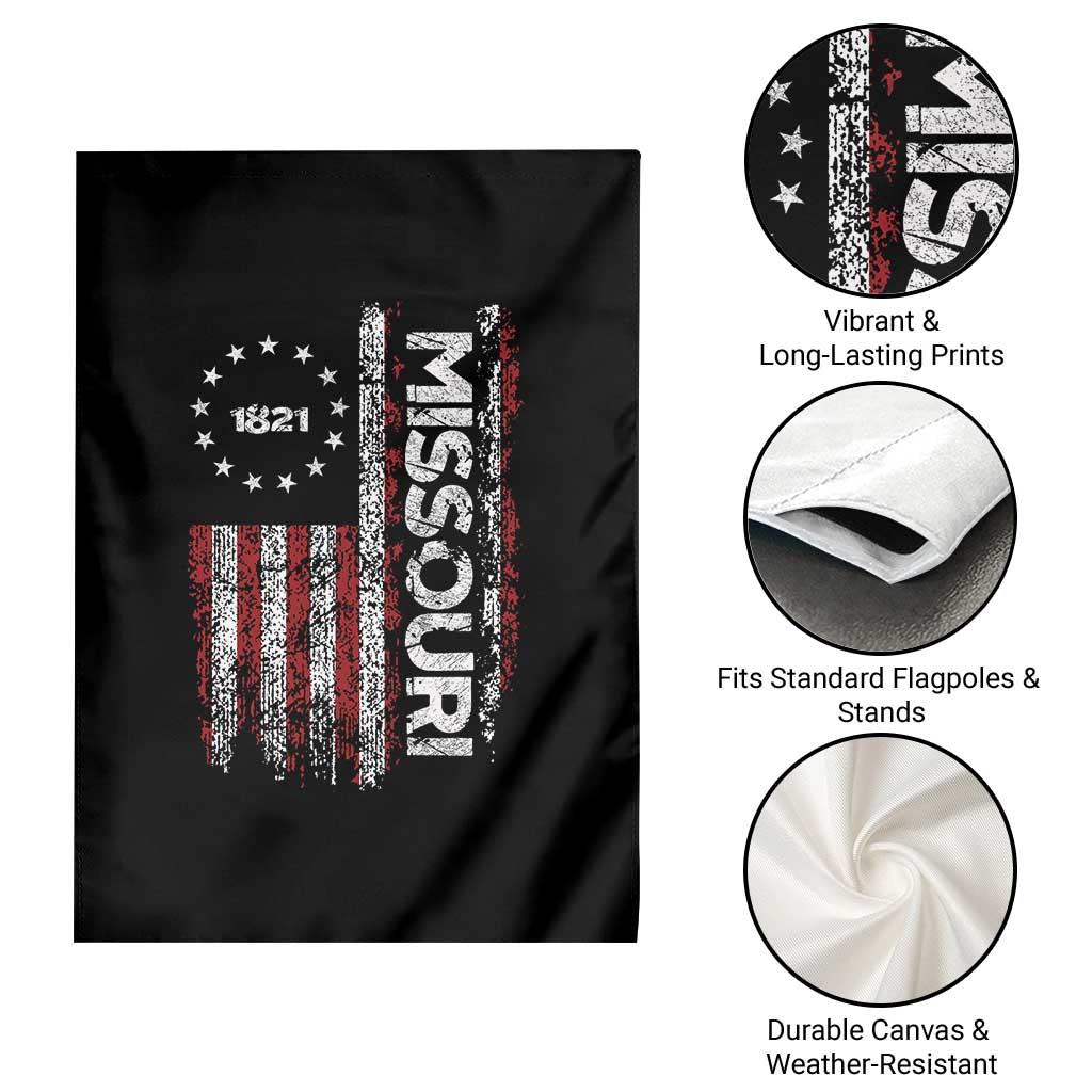 Missouri Missourian MO American Flag Established 1821 Garden Flag TS14 Print Your Wear