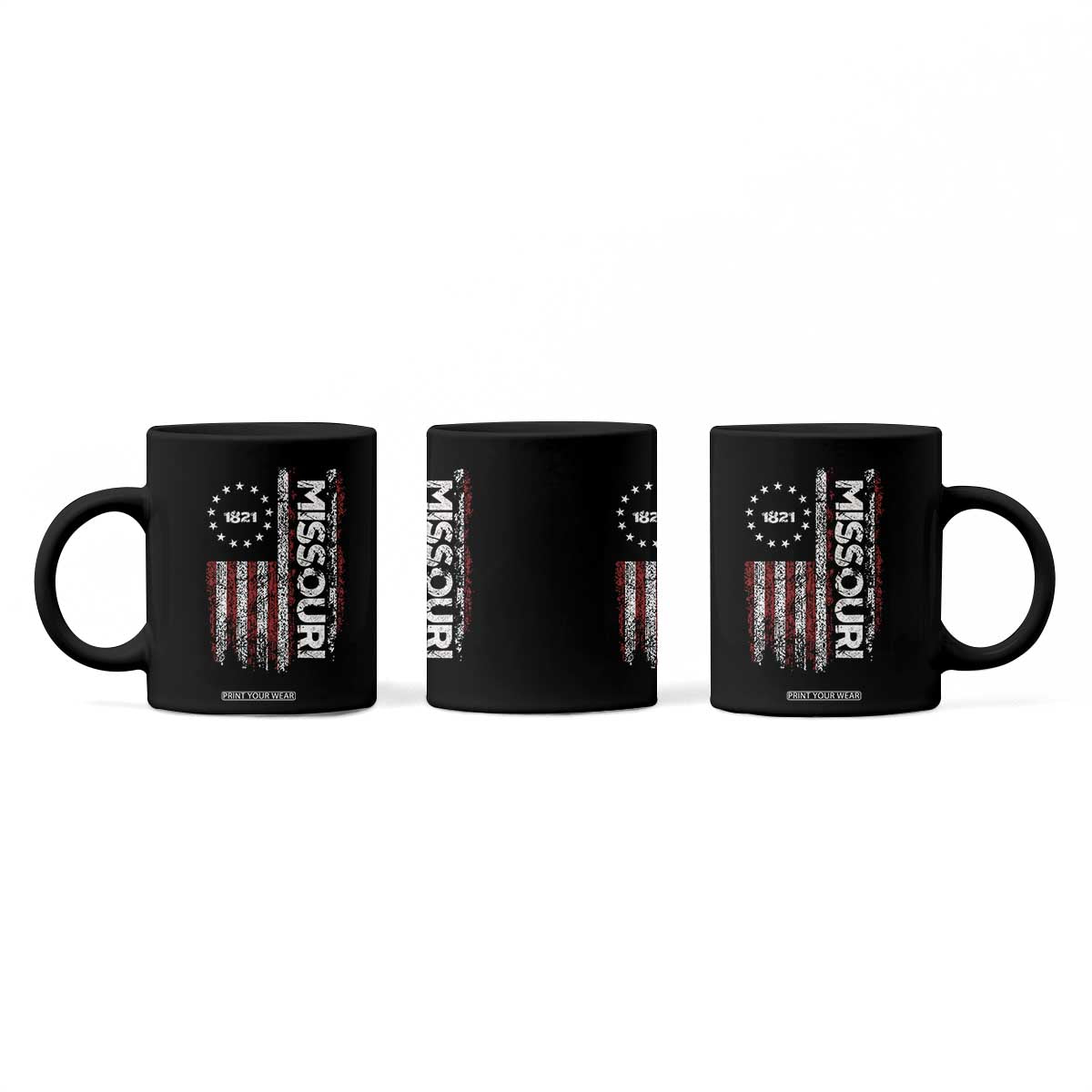 Missouri Missourian MO American Flag Established 1821 Coffee Mug TS14 Print Your Wear