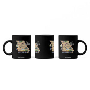 Missouri Map Landmarks Major Cities Roads Flag Coffee Mug TS14 Print Your Wear