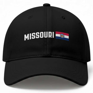 Missouri Missourian MO State Flag Baseball Cap TS14 Print Your Wear