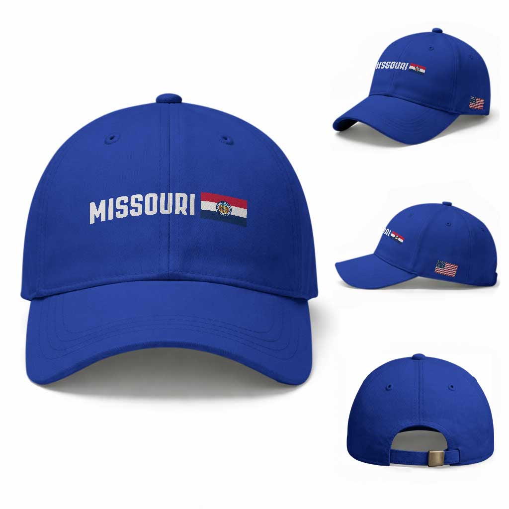 Missouri Missourian MO State Flag Baseball Cap TS14 Baseball Cap Universal Fit Royal Blue Print Your Wear