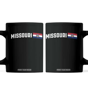 Missouri Missourian MO State Flag Coffee Mug TS14 Black Print Your Wear