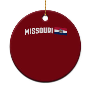 Missouri Missourian MO State Flag Ceramic Ornament TS14 1pc Red Print Your Wear
