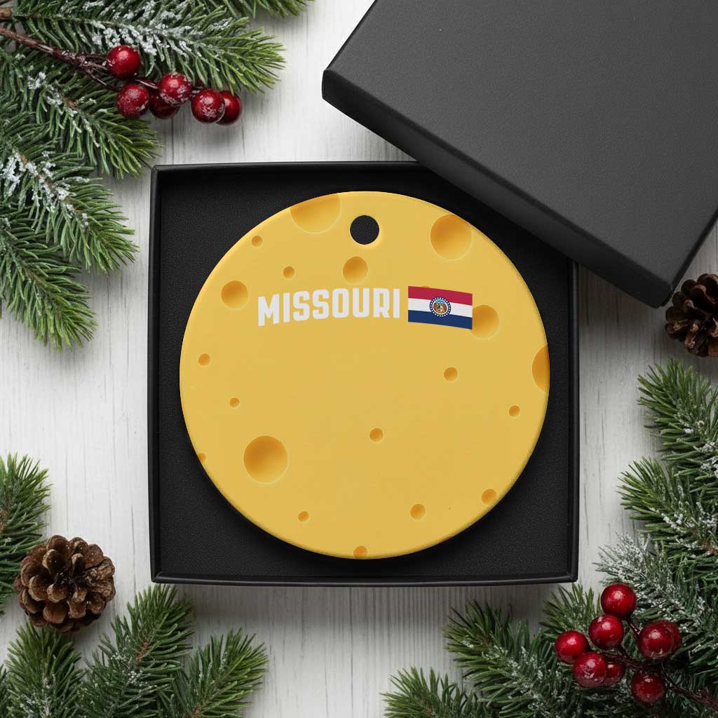 Missouri Missourian MO State Flag Ceramic Ornament TS14 1pc Yellow Cheese Print Your Wear