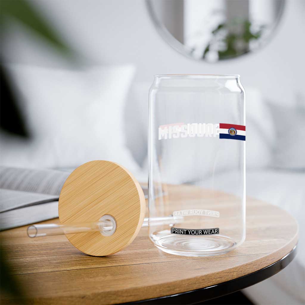 Missouri Missourian MO State Flag Glass Can TS14 Print Your Wear
