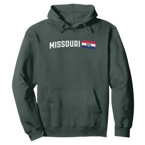 Missouri Missourian MO State Flag Hoodie TS14 Dark Forest Green Print Your Wear