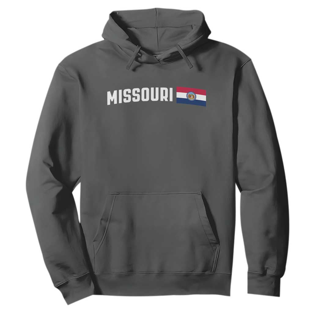 Missouri Missourian MO State Flag Hoodie TS14 Dark Heather Print Your Wear